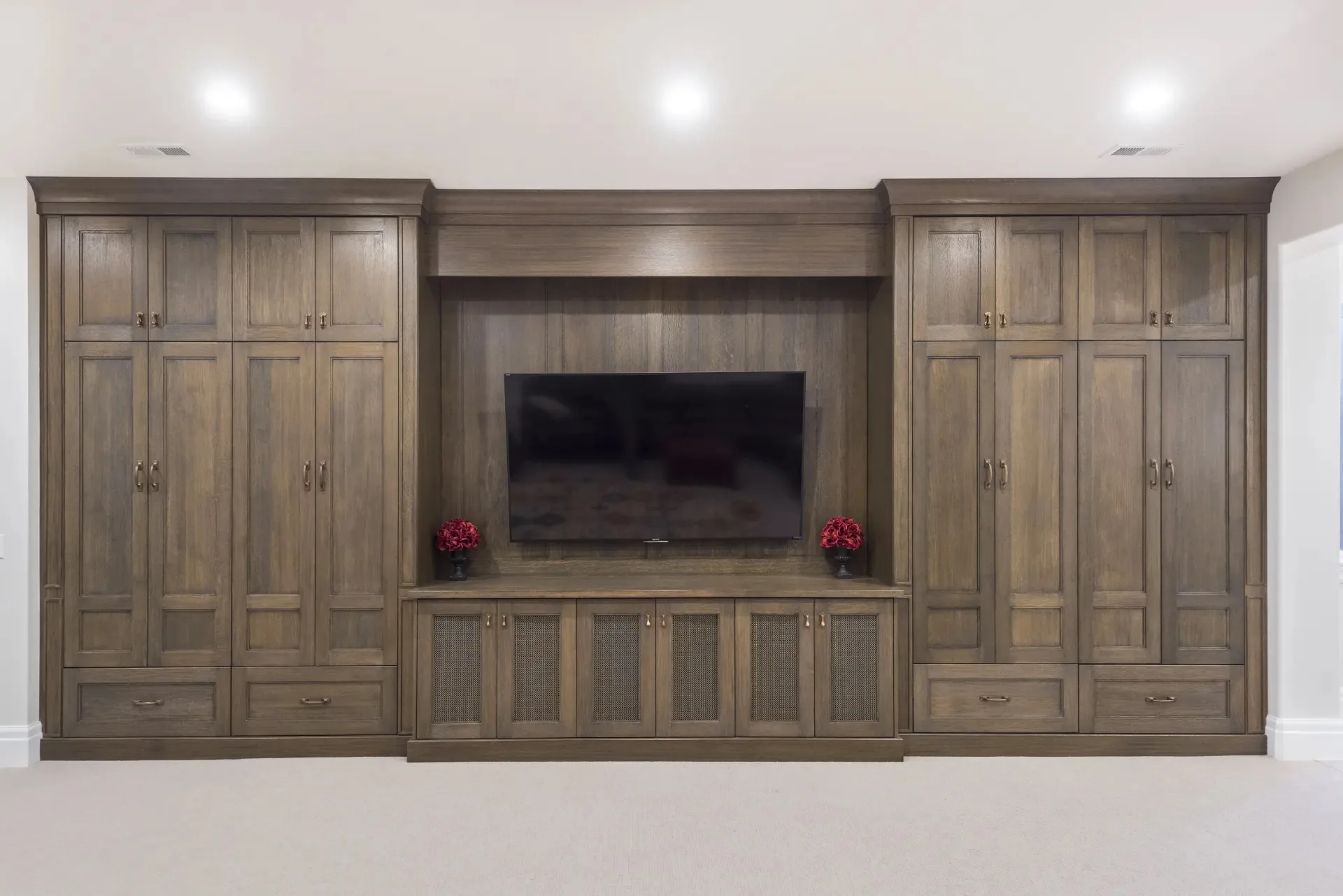 Custom built-in storage by Millcreek Cabinet and Design