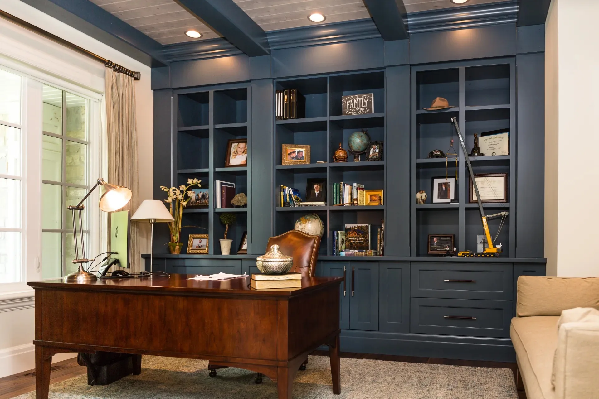 Custom office built-ins by Millcreek Cabinet and Design