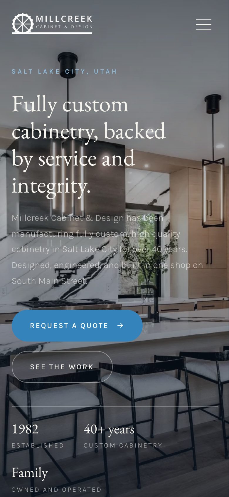 The new homepage on a phone